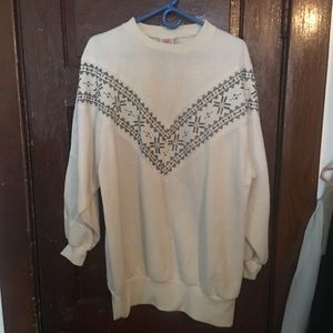 Mega sport vintage Nordic sweater oversized L